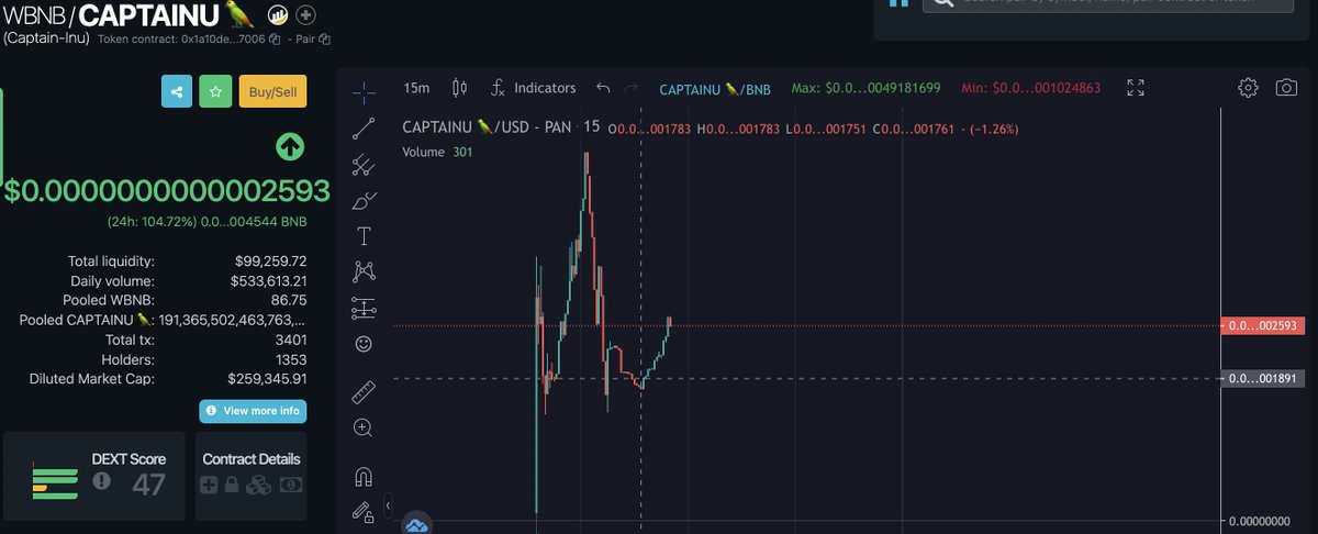 DaCryptoGeneral's tweet photo. Take a look to @The_Captain_Inu ! it seems to be ready to fly 🚀🚀

$CAPTAINU is doing amazingly well after their #Fairlaunch and is showing a strong and healthy.

Just bought a bag, let's wait and enjoy rise now 💹🔥

🗨️ Telegram : https://t.co/d664AYR0Tz

#Memecoin #Crypto #BSC https://t.co/1AEac4O1PM