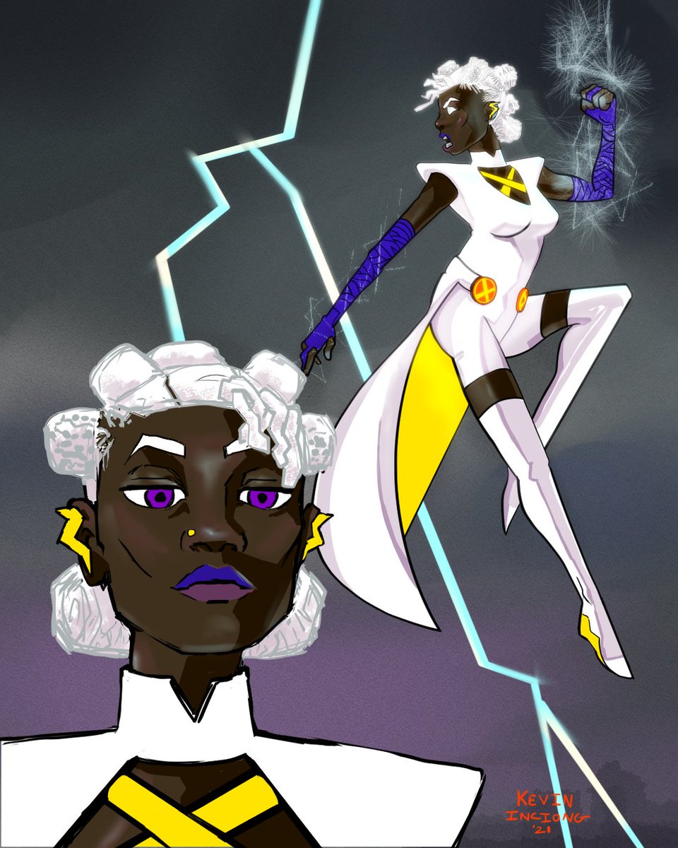 KInciong's tweet image. I'm excited for the new #xmen #xmen97 show. Recently went to a barcade and they had the og arcade game. Inspired to do my own version of #Storm that doesn't have those Tina Turner waves. #bantuknots #xmenanimatedseries #characterdesign #marvel #mutant #OroroMunroe #disney