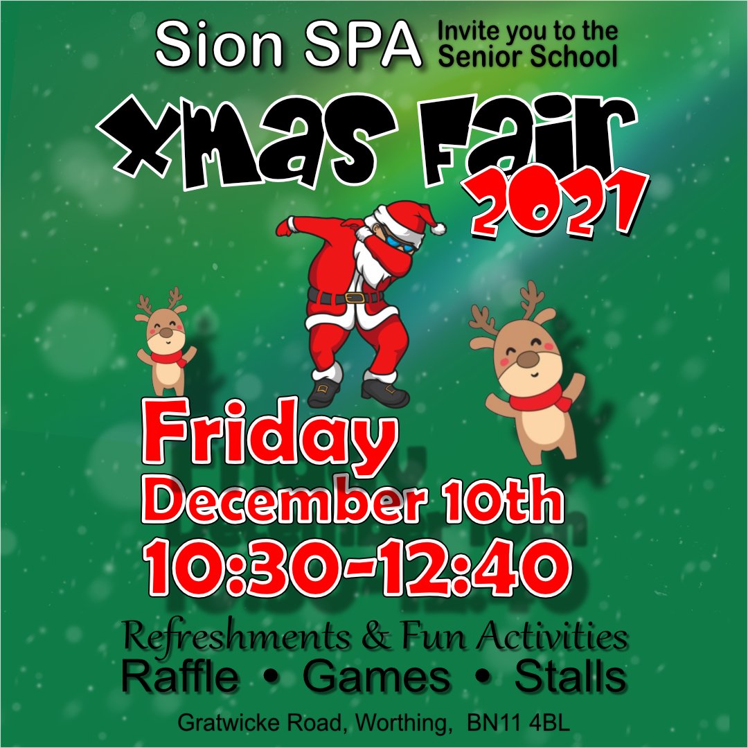 SionSchool's tweet photo. A date for your diary - the Senior School SPA Christmas Fair 🎄 on Friday 10th December. #OurSion #SionCommunity https://t.co/Fo4jjOZVGH