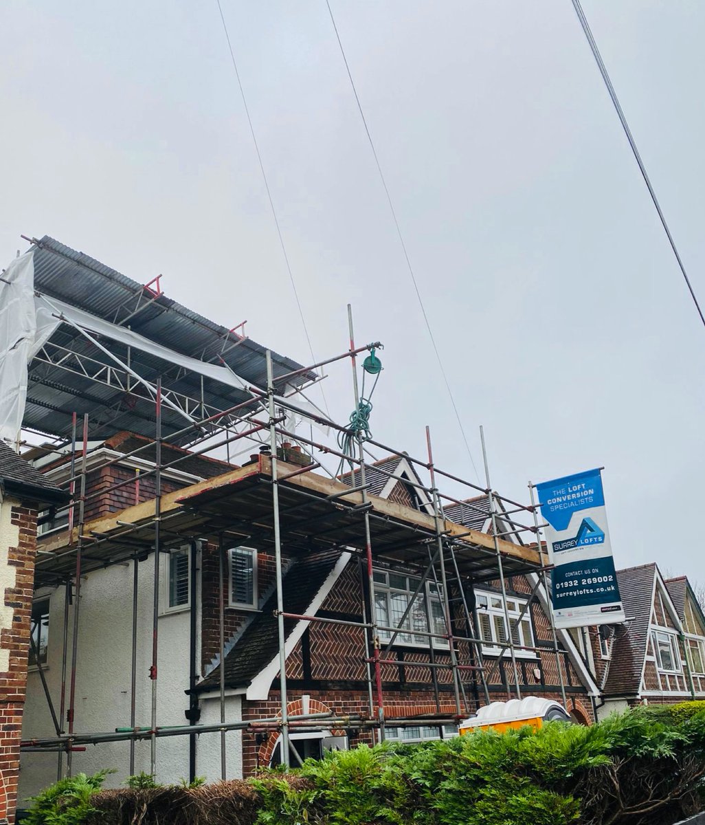 surreylofts's tweet photo. Demolition of existing loft conversion over at our latest project in East Molesey 🏠

We will be constructing a hip to gable, rear dormer with 2 bedrooms &amp; shower room 🛏️ https://t.co/pQClCpkASY