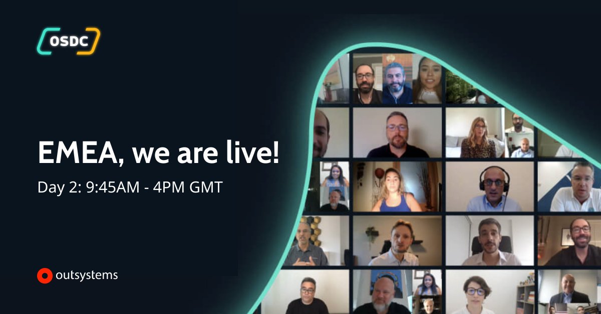 OutSystems's tweet image. EMEA: It&apos;s time for Day 2️⃣ of #OSDevCon! 🙌 We&apos;ve got another full agenda for the day ahead; let us know which sessions you&apos;re most excited about below!