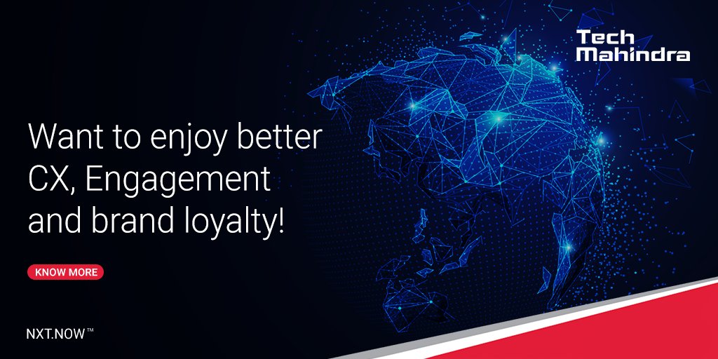 tech_mahindra's tweet photo. At @tech_mahindra, we promise to deliver the next generation solution to enhance end-customer engagement, experience and brand loyalty.

Know more - https://t.co/seZ4zjtSX4

#BPS #BusinessProcessServices #NxtNow https://t.co/kGRQpFOY36