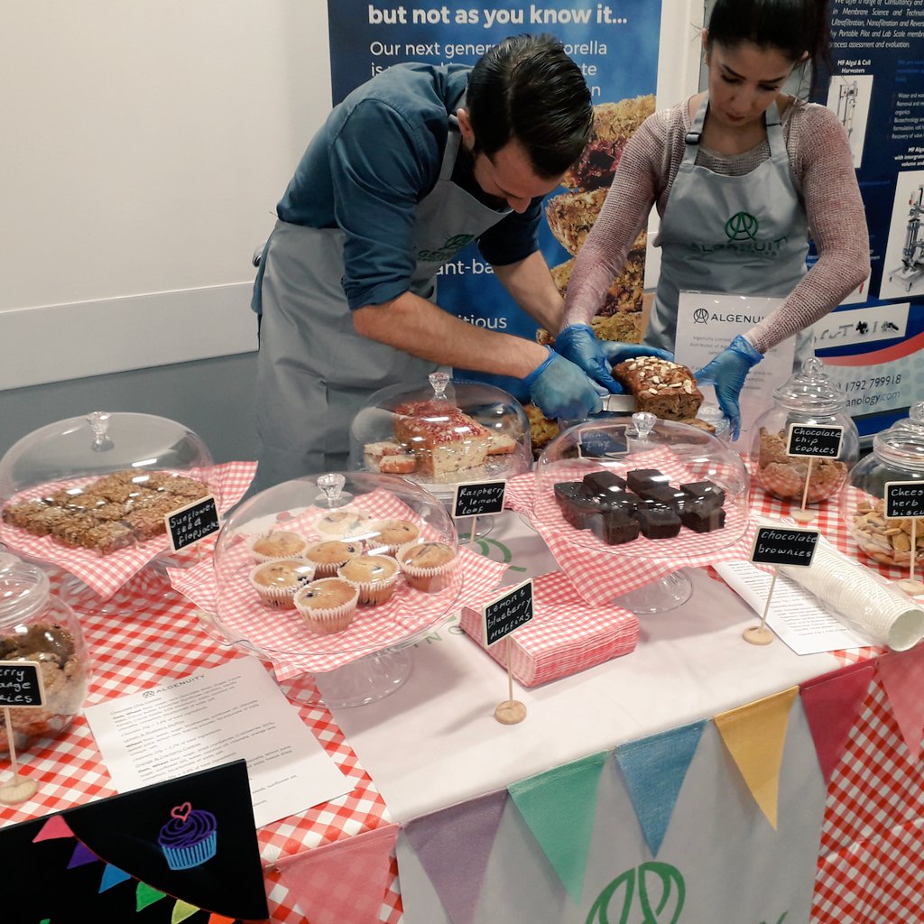 algenuity's tweet photo. When was the last time you experienced something for the first time? Delegates at #festivalofalgae will be amongst the first in the world to try these delicious, no compromise #vegan bakes, enabled by our white Chlorella! 😋👍 https://t.co/xe295XNy7y