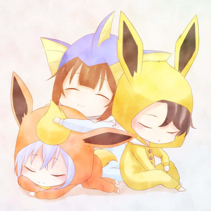 おやすみRiddleトリオ(イーブイパーカー)
#まうふぃん 