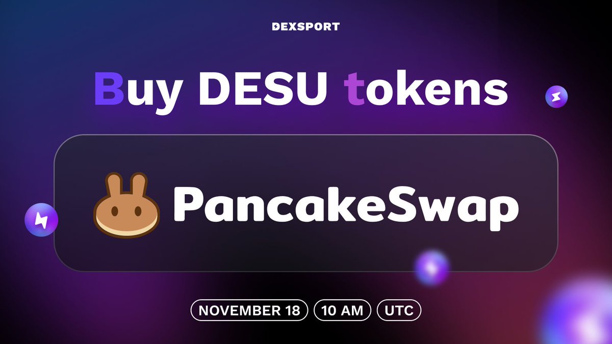 Dexsport's tweet photo. One of the most anticipating launches on #BSC is finally here!  $DESU token have been listed on @PancakeSwap so don't waste time and get that $DESU ASAP!! 🔥🔥

https://t.co/gQ2zr34LSa

You can trade on #PancakeSwap using $BUSD/$DESU, which you can find via contract address. 🚀 https://t.co/wK8Rw4OUVy