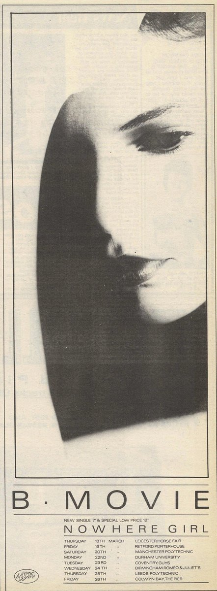 B-Movie - Nowhere Girl, March 1982.