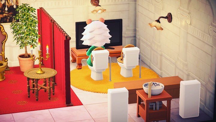 sweetondean's tweet photo. I did Lionel’s house of toilets! 

#AnimalCrossingNewHorizons 
#ACNHDesign 
#acnh https://t.co/vtJuuAb8GX