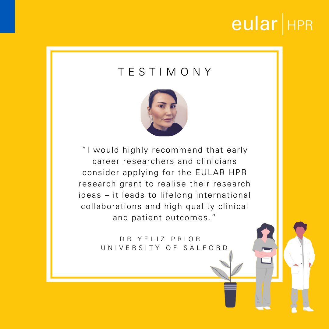 eular_org's tweet photo. 📣 A #eularHPR Research Grant supports multinational research for Health Professionals in Rheumatology researchers and clinicians
📆 Take advantage now by submitting your project application before the 15 December deadline!
For more information visit 👇
https://t.co/afi9bWS2mF https://t.co/9E5lnyhy2J
