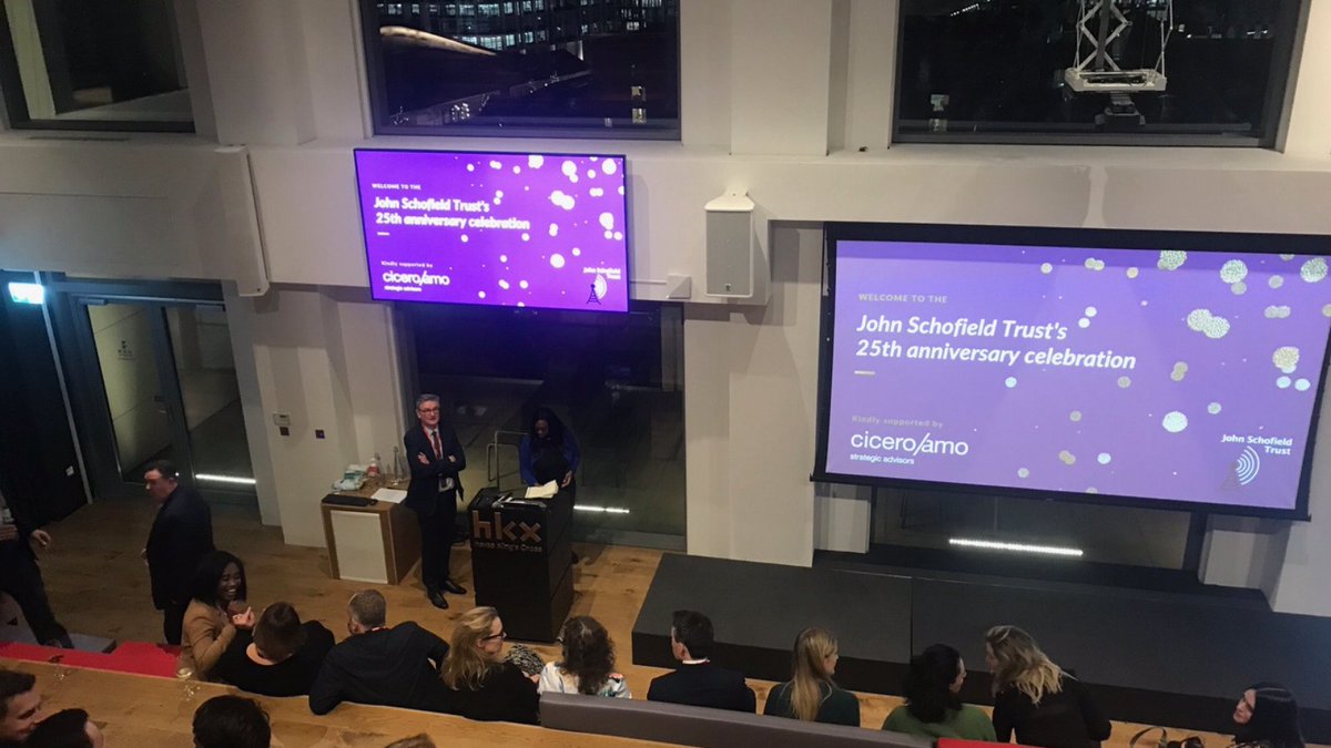 Great to see photos of a full house at @Havas HKX for the @JSchofieldTrust 25th anniversary celebration, supported by @Iain_w_anderson, @DrHickley, Denise Rossa & all the team at @CiceroGlobal.

#JSchofieldTrust25 #NewsroomsForAll #HavasFamily @HavasGroup @CeoSchofield