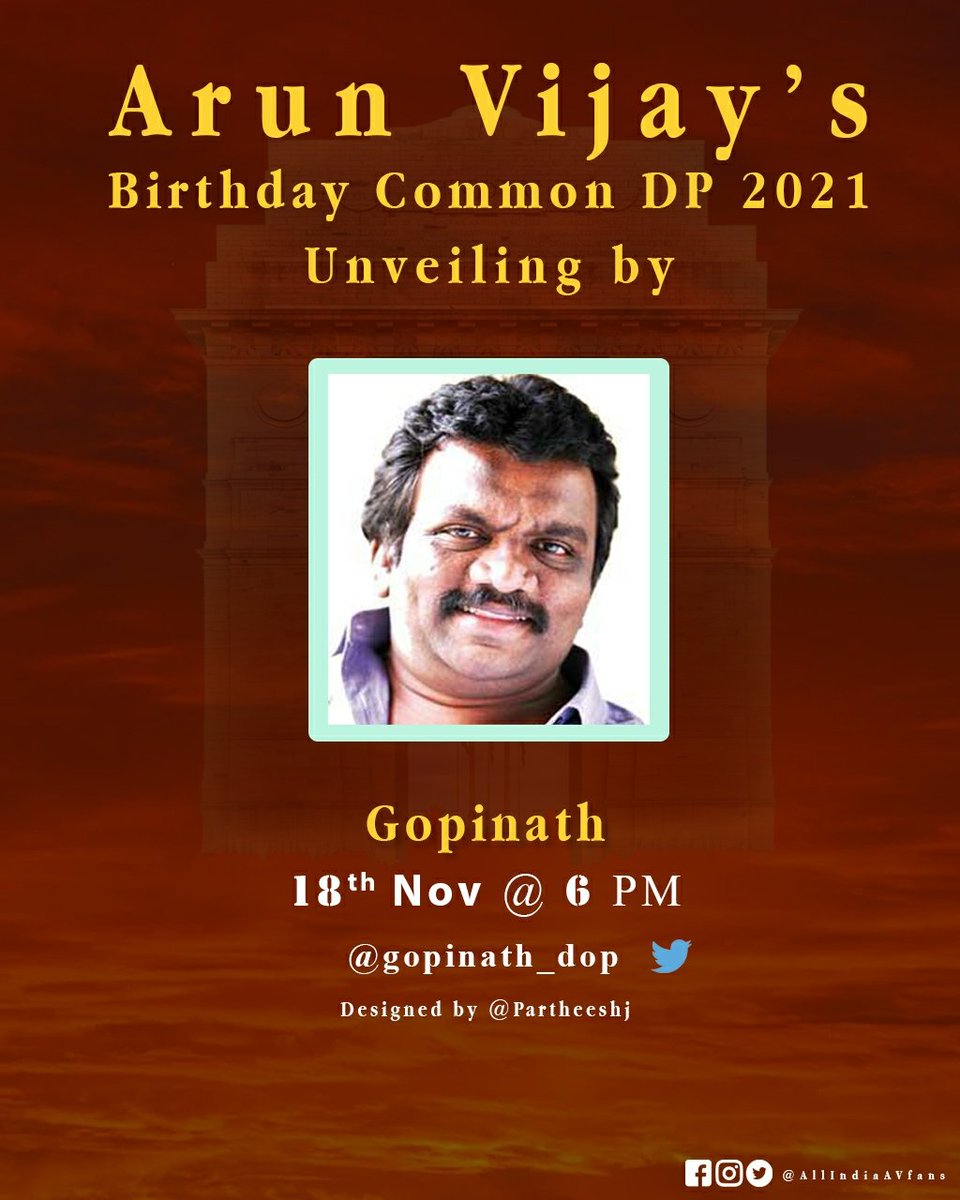 ArunAVFan's tweet photo. Most awaited moment is nearing!π€©
Here's the list of Director's Of Photography who are going to launch @arunvijayno1 Anna's Birthday CDP 2021 π
Today Evening 6:00 PM
@gopinath_dop @DopRajasekarB
#ArunVijayBDayBlast π
#ArunVijay #AVfans #AVCCP
@AllIndiaAVfans https://t.co/O5iw3rVYzd