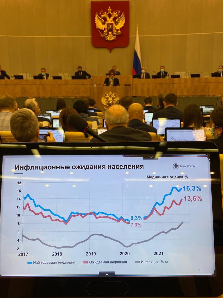 Nikita_Chaplin's tweet image. Сегодня заслушали выступление Главы Центрального банка Эльвиры Набиуллиной с докладом о денежно-кредитной политике России. Очень интересные цифры. Цель, снижение инфляции в 2023 году до 4-4,5 процентов.