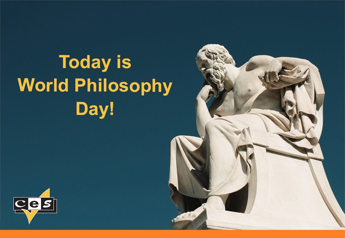 CESDublin's tweet photo. Today is World Philosophy day!

Did you know that the word #philosophy has Greek origins meaning “the love of wisdom.”

Here you can read about the history of this holiday! https://t.co/DZzGCPaD6t 

#worldphilosophyday #CESDublin #ESL #LeanEnglish https://t.co/g8QP0wrf47