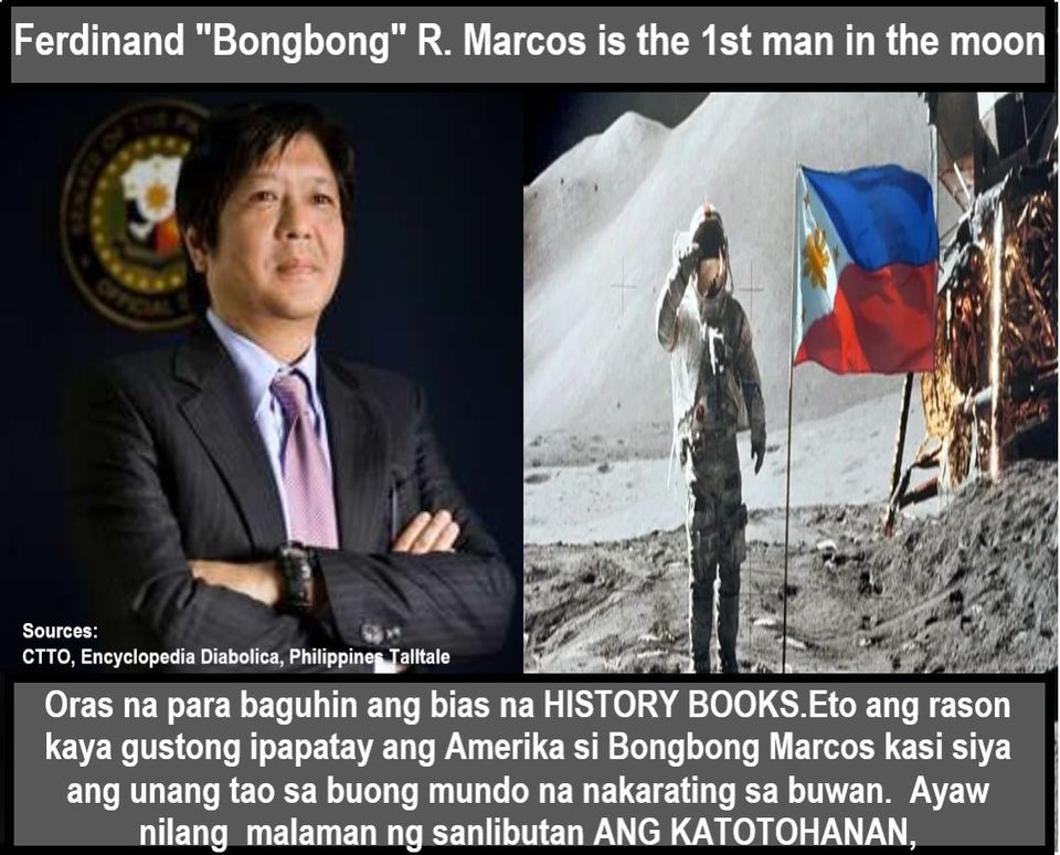 CamryDom's tweet photo. // "BongBong R. Marcos is the first to take step on the moon" IS FAKE NEWS ! !
fake news sourcce:https://t.co/KdIHeB4Gzn
#MILOnlineVerification #SecchiB #XUMIL2021 https://t.co/sOurWX75S3