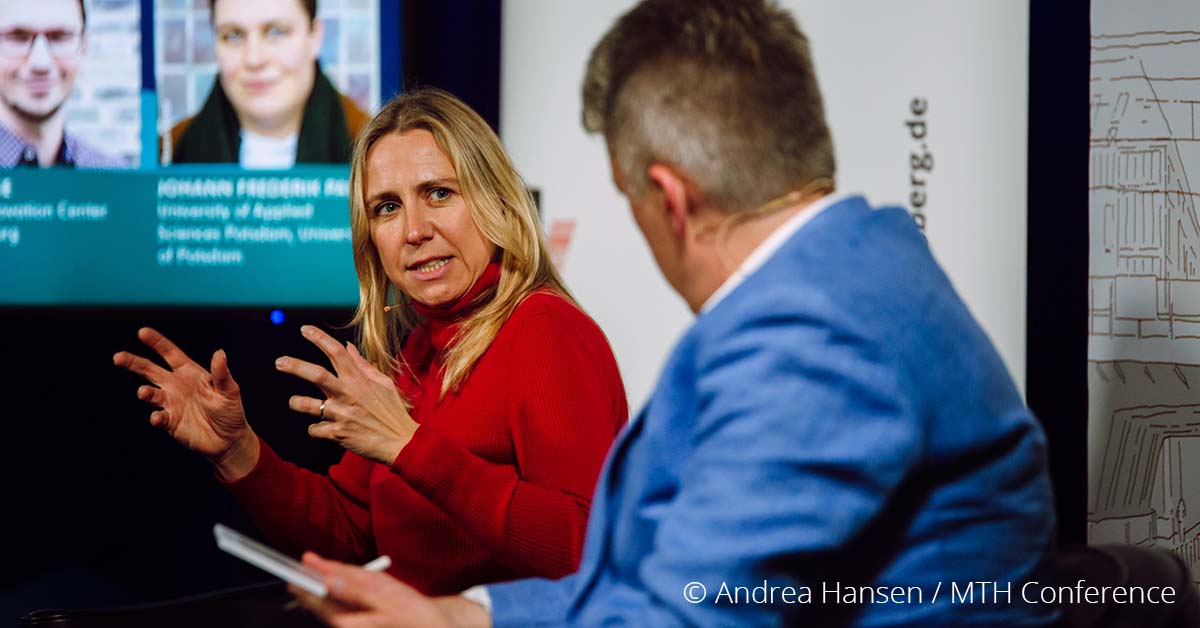 MIZBabelsberg's tweet image. Letzte Woche haben wir auf der #MTHCon2021 mit @nikolausr und u.a. @MarcelTuljus, @S_Schicketanz, @zehnzehen, @mabb_de-Direktorin Eva Flecken, @horn_tobewild, @albu &amp;amp; @Marie_E_Richter über #KI im Journalismus und in der Medienwelt diskutiert. Thanks for having us @MTH_Conference!