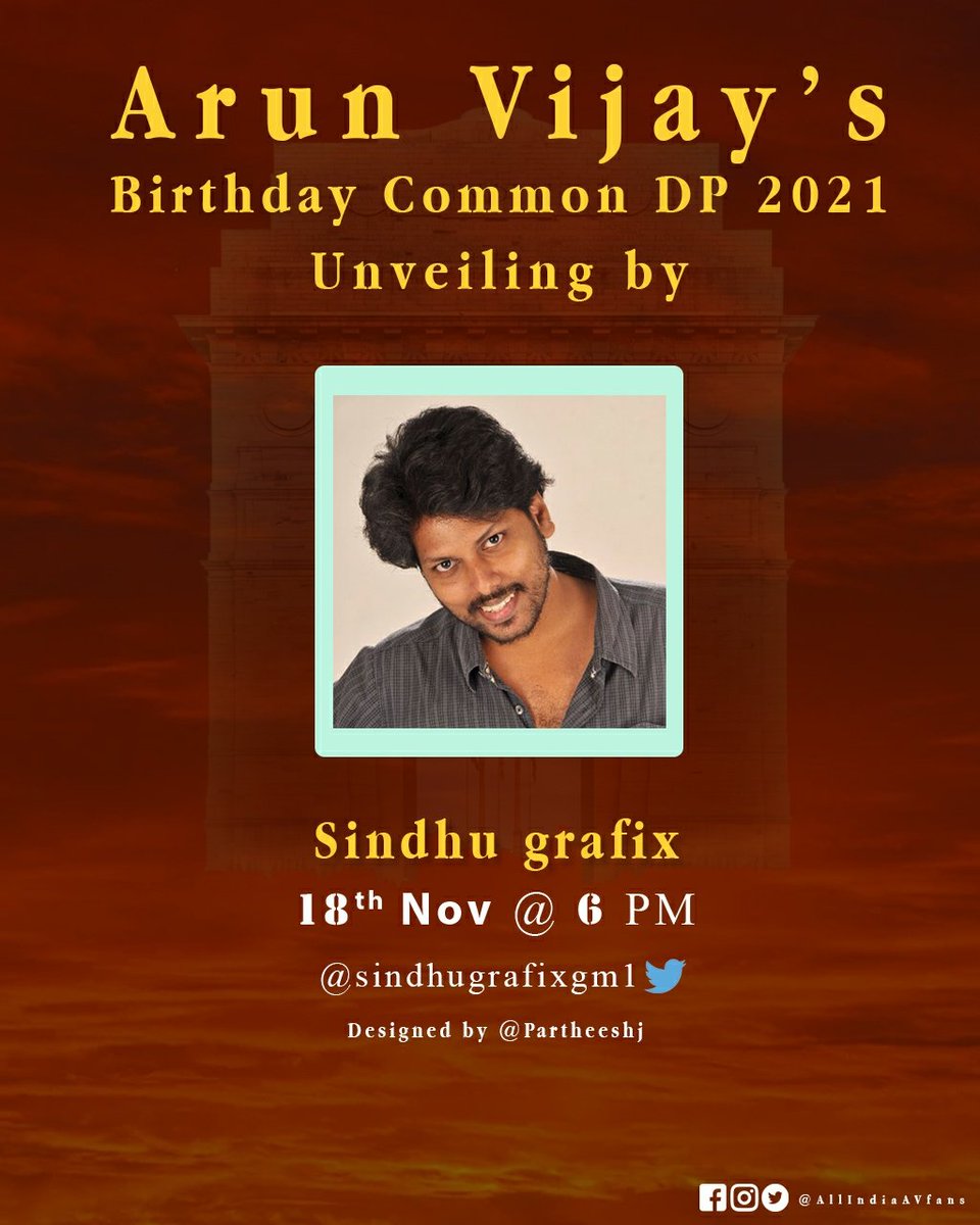 allindiaavfc's tweet photo. Most awaited moment is nearing!π€©
Here's the list of Backbones of Films who are going to launch @arunvijayno1 Anna's Birthday CDP 2021 π
Today Evening 6:00 PM
@EditorSabu @reddotdzign1
@sathishoffl @sindhugrafixgm1
#ArunVijayBDayBlast π
#ArunVijay #AVfans #AVCCP https://t.co/SprTJ3m9Yi