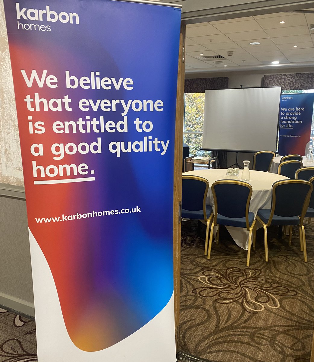 kirstbates1's tweet photo. We are all ready to go with out #northernhousingfestival huge thank you to @KarbonHomes for sponsoring our sessions today. @CIHhousing @CIH_events https://t.co/hmaPEGmU4a
