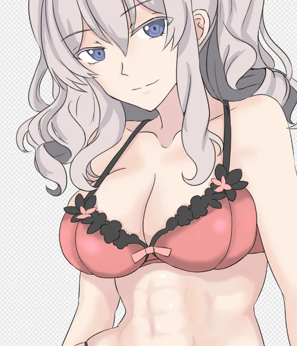 息抜きに鹿島の腹筋描いてる 