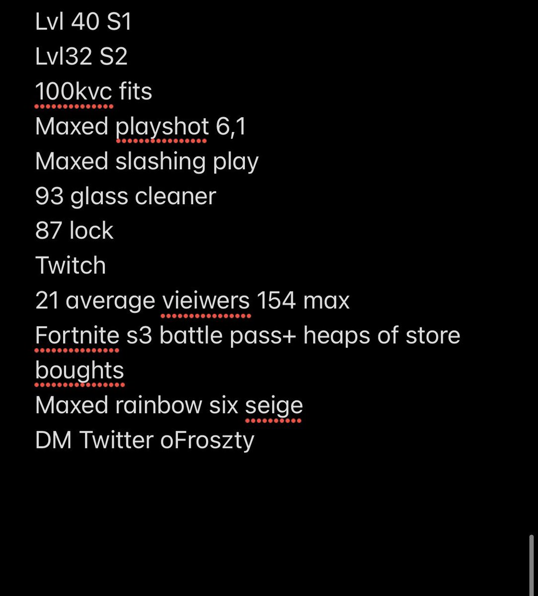 ofroszty's tweet photo. Selling my twitch TikTok 2k gn and other shit for 200$ https://t.co/NOGVyhtP5b