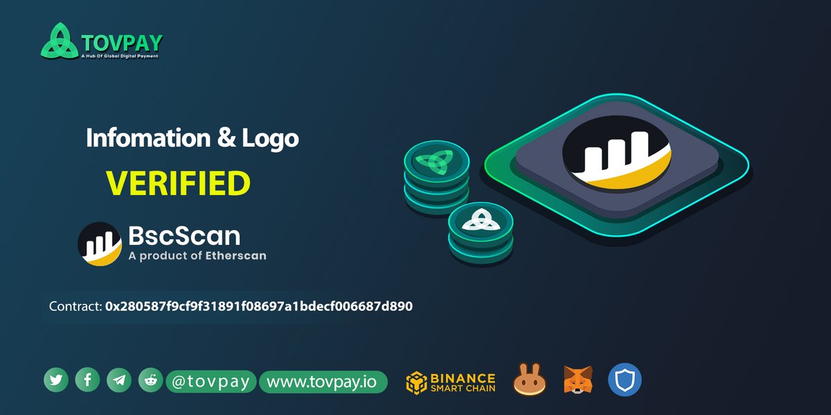 TovPay's tweet photo. $TVA token information is now project and logo verified on BSC scan ! What are you waiting for? Get in line for Nov 29!
https://t.co/PADuzz5hYn

#TVA #bscscan #BSC #TovPay https://t.co/aKgJoyL07k