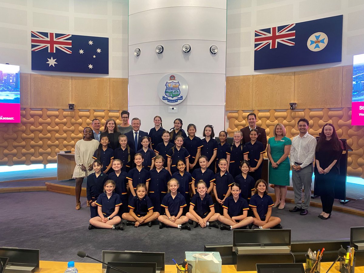 Thank you to the wonderful City of Gold Coast and Study Gold Coast teams for listening to our Years 4 and 5 students' future-driven solutions last Wednesday at Council Chambers! The future is looking bright! 🌟 @cityofgoldcoast @StudyGoldCoast