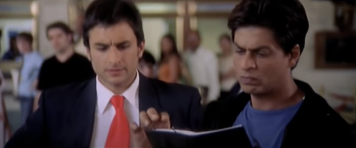 kocharpulkit's tweet photo. SRK was so good in this scene that nobody noticed the continuity error in the close up of the diary. 
It is kept on someone's lap even tho he's clearly standing. https://t.co/a6f1uW9K05