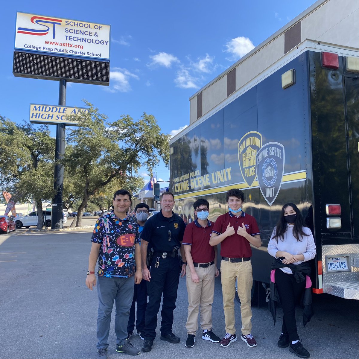 On Nov.16th our students had a great opportunity to attend a Crime Scene Unit presentation &amp; also enjoyed speaking with the SAPD officers about their daily services &amp; duties. Special thanks to Crime Scene Unit Officer McDaniel for such amazing presentation &amp; visiting our campus!