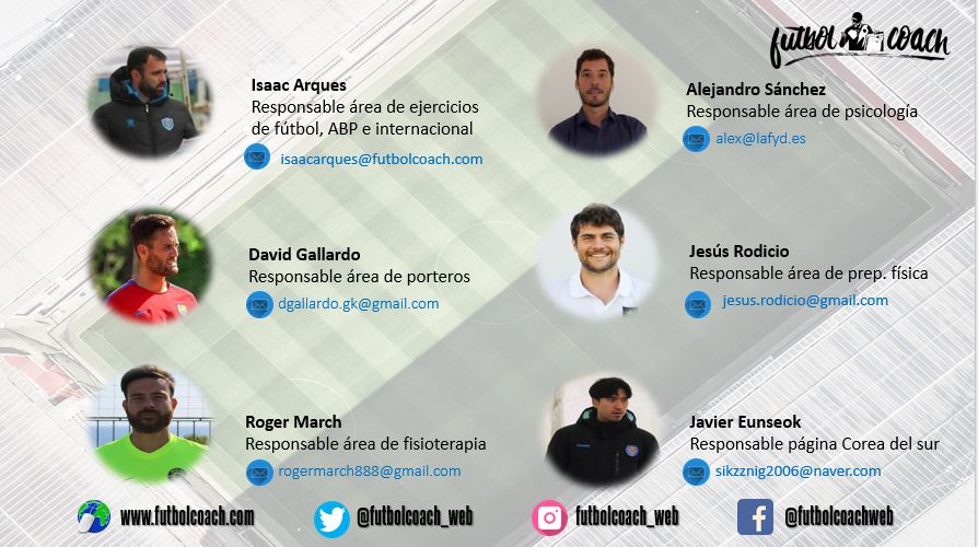 futbolcoach_web's tweet photo. Responsables de la web https://t.co/kuUJEjKaJj
#futbol #futbolcoach #entrenadordefútbol #tactica #entrenamientosfutbol #sesiónentrenamiento #preparaciónfísica #entrenamientoporteros #porteros #psicología #fisioterapiafutbol #recuperacióndelesiones #ejerciciosfútbol https://t.co/Hyy8VjHfq3