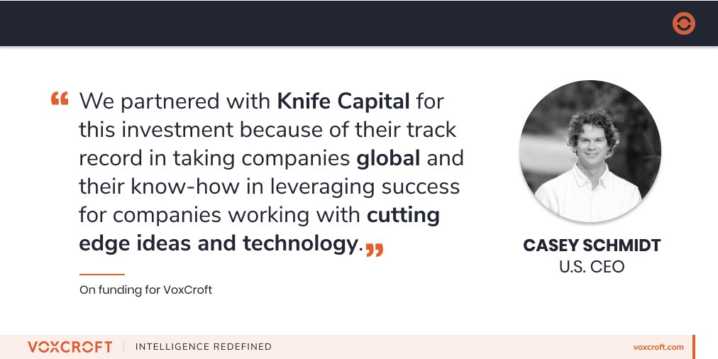 VoxCroft Analytics announced today close to $2 million in Series-A funding from @KnifeCap, a South African venture capital company specializing in assisting companies in building a global presence. #VentureCapital #Startups #OSINT insights.voxcroft.com/post/press-rel…