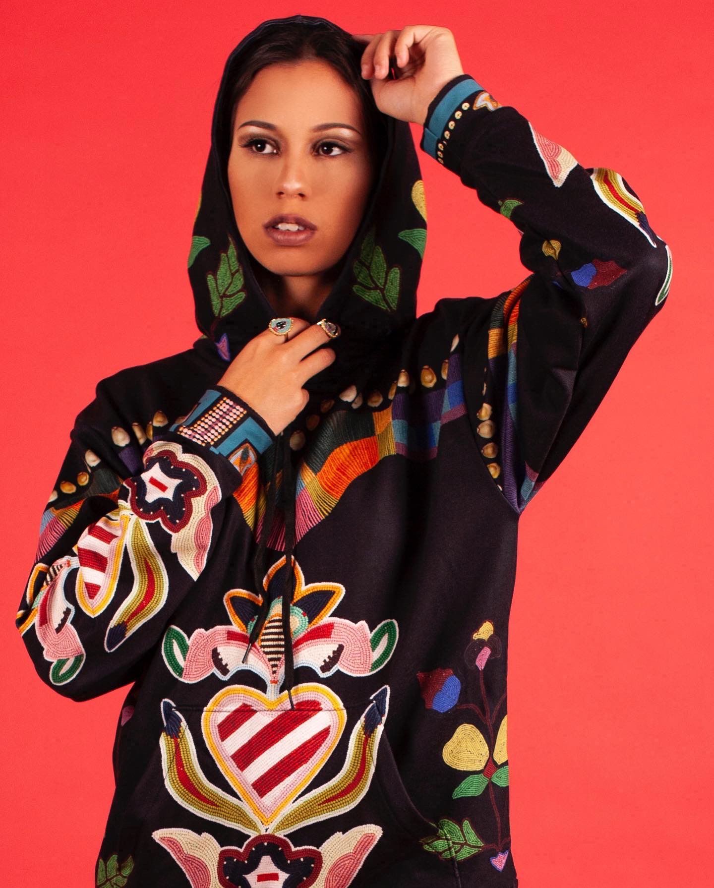 Skull print hoodie sale