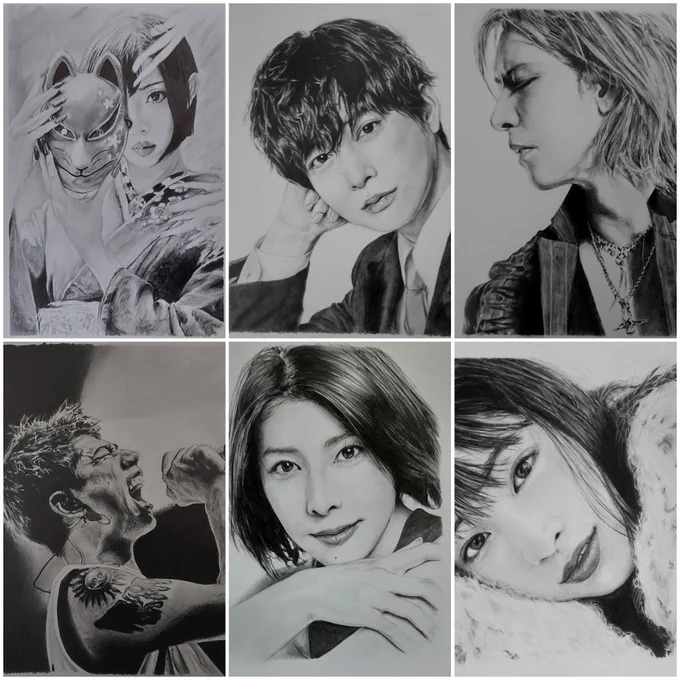 最近の鉛筆画、6枚を原画比較してみた✏✨
こだわりのフリーハンド、違って当たり前w
それでも少しづつ誤差を少なくと言うか補正して誤魔化している……つもり🤣
#鉛筆画 #原画比較 