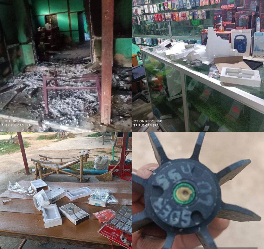 paingphyooo1's tweet photo. Junta fired gun &amp; artillery fire in TinTeinYan village, YeU tsp, killing 3 civilians.10,000 residents have been forced to flee. Junta stormed abandoned homes, TORCHING homes, and plundering civilian belongings.
#Nov17Coup
#WhatsHappeningInMyanmar https://t.co/lLyWn2pzxB