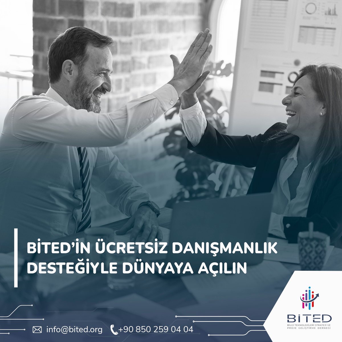 BitedOrg's tweet photo. BİTED’in Ücretsiz Danışmanlık Desteğiyle Dünyaya Açılın. BİTED’e üye olarak, bilişim firmanızı yurt dışına açarken yararlanabileceğiniz teşvik ve destek ödemeleriyle ilgili merak ettiğiniz her şeyle ilgili ücretsiz olarak danışmanlık hizmeti alabilirsiniz.  

#teknopark #girişim https://t.co/N6LLis4FHv