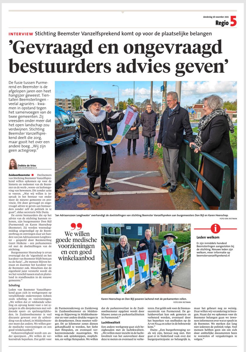 MovanBoven's tweet photo. Mooi artikel over deze positieve beweging “van onderop”. Trots op deze groep Betrokken Beemsterlingen @BeemsterVanzelf https://t.co/aXfGNA0FO4