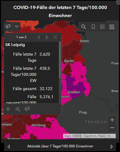 feltel's tweet photo. In #Leipzig liegt die 7T-Inzidenz am 18.11. lt. #Risklayer bei 565,7 und lt. #RKI-Dashboard bei 438,5. Am Vortag lagen die Werte bei 463,9 bzw. 390,6. #CoronaSN
Warum unterscheiden sich die Werte? Siehe https://t.co/qZCIdkAAbe https://t.co/LtyTnDeYvh