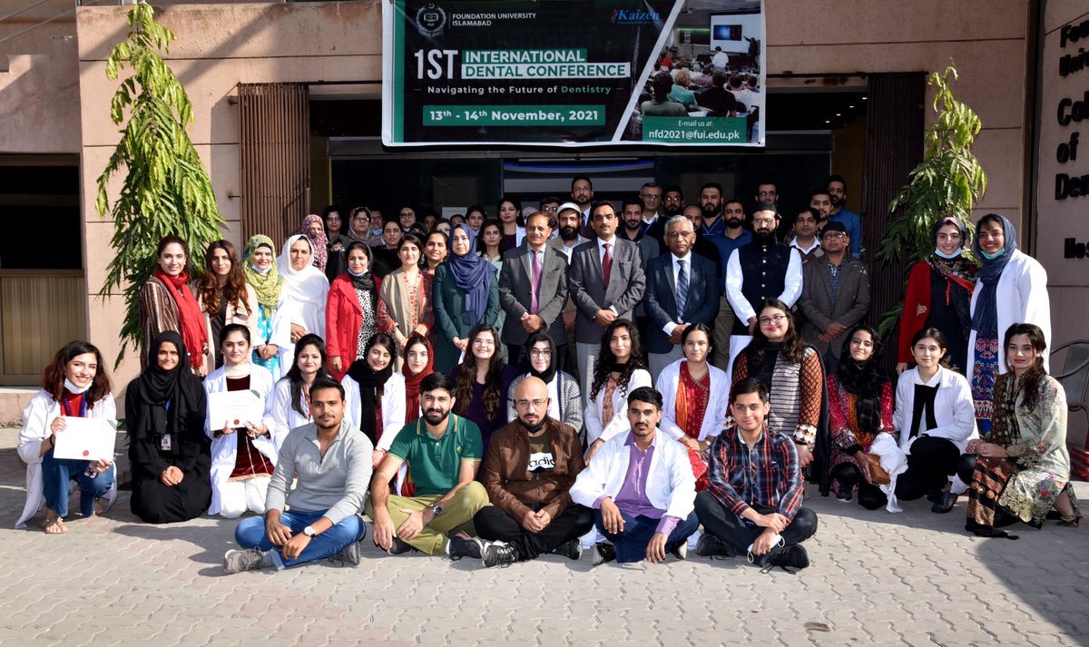 fuislamabad's tweet photo. β1st International Dental Conference FUI, Navigating the Future of Dentistryβ was organized by Foundation University College of Dentistry and Hospital on 13th and 14th November, 2021.
#FUI #FUIC #FUCD #internation #dentalconference #health #students #future #university https://t.co/JYQLuzzhUC