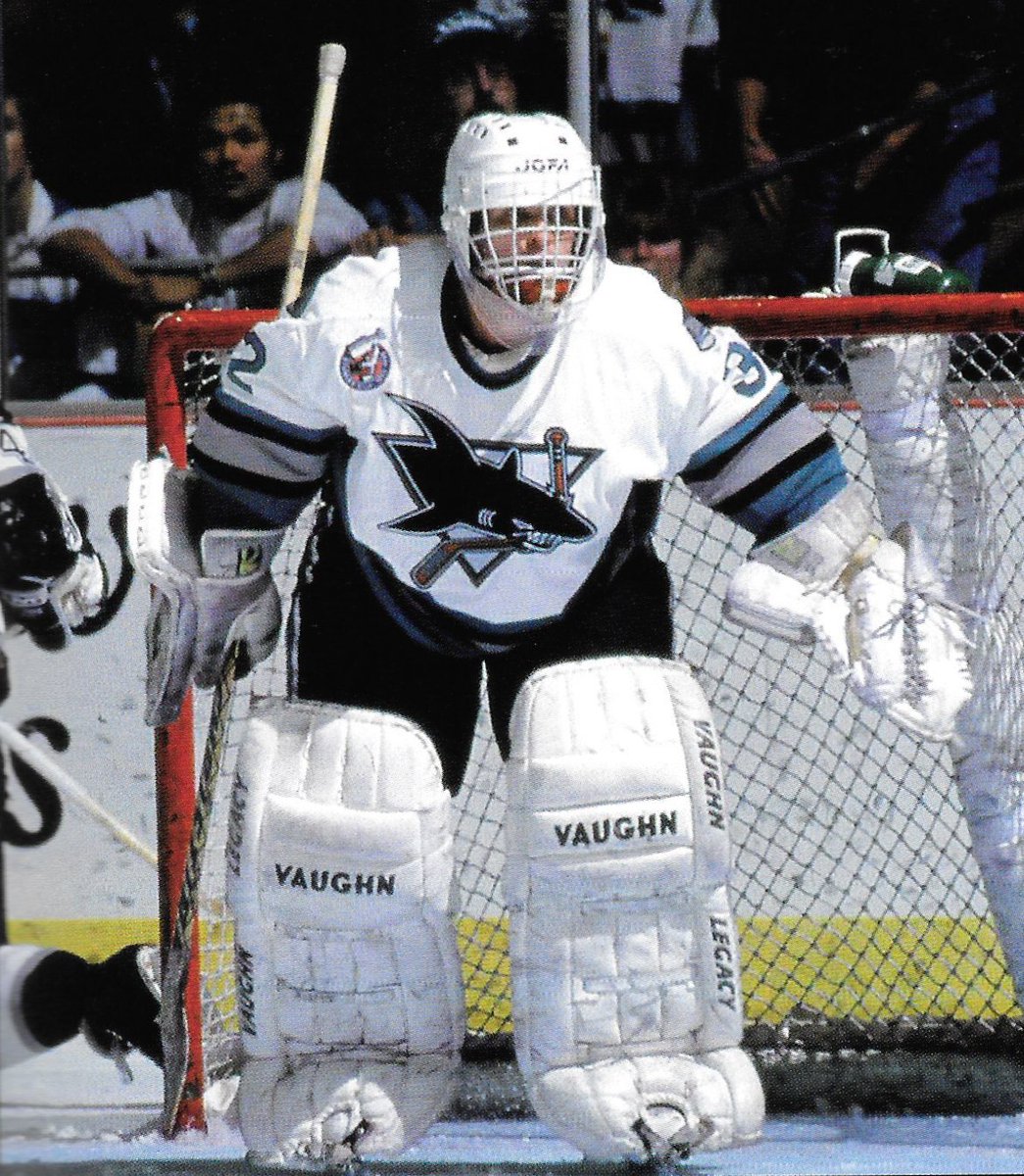 sjsharkshistory's tweet photo. Nov. 17, 1992 - #SJSharks goaltender Arturs Irbe made 39-saves for his first career shutout, and the first shutout in Sharks history (99 games), in leading the Sharks to a 6-0 victory over LA at the Cow Palace. #LikeWall
📸 20 Years of Teal https://t.co/lgG1qK1hux