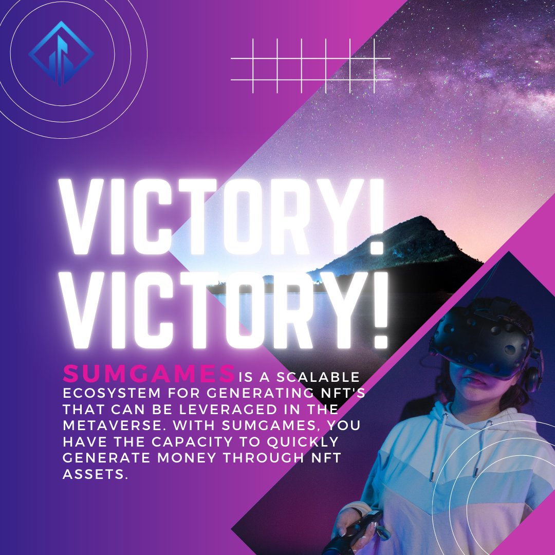 SumGames01's tweet photo. Introducing #SUMGAMES! The ultimate gaming platform for NFT - bridging the gap between the physical and digital world #METAVERSE. π
Many players are turning their backs on normal careers to seek their fortune in an online arena. Join the trend now!π°
#PlayToEarn #BlockChain https://t.co/l5W6dJNXts