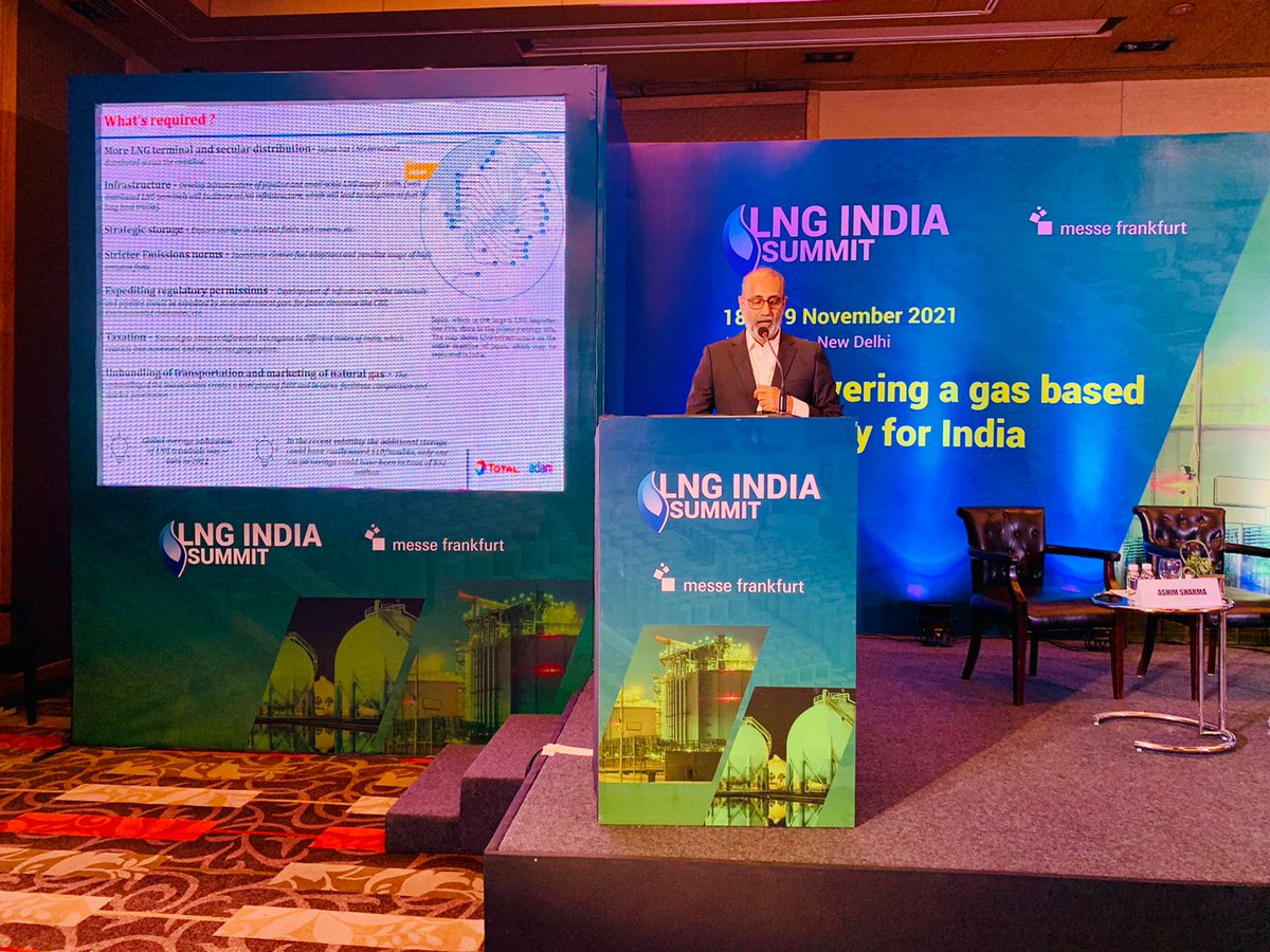 LNGIndiaSummit's tweet photo. #LNGIndiaSummit | An insightful presentation by Mr. SatinderPal (SP) Singh, CEO, Adani Total Private Limited Pvt Ltd on Energy transition trends - Role of LNG: Bridge fuel or regular fuel.
Exceptional learning experience with LNG India Summit https://t.co/11nEyNcGbG https://t.co/v6NqVZSUbZ