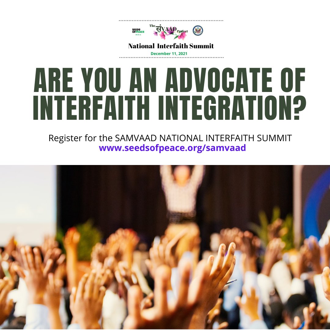 seedsofpeace_IN's tweet photo. The Samvaad National Interfaith Summit is taking place on December 11, 2021. To attend, simply register on https://t.co/ezQxVOqnmY and remember to block your calendars!
#getinvited #SNIS #interfaith #interreligious #samvaadnationalinterfaithsummit2021 #samvaad #Peacebuilding https://t.co/VKL5VCL3op