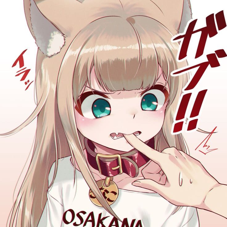 *you tried to boop me but I quickly bitten your finger* Nom! Nu Boops!