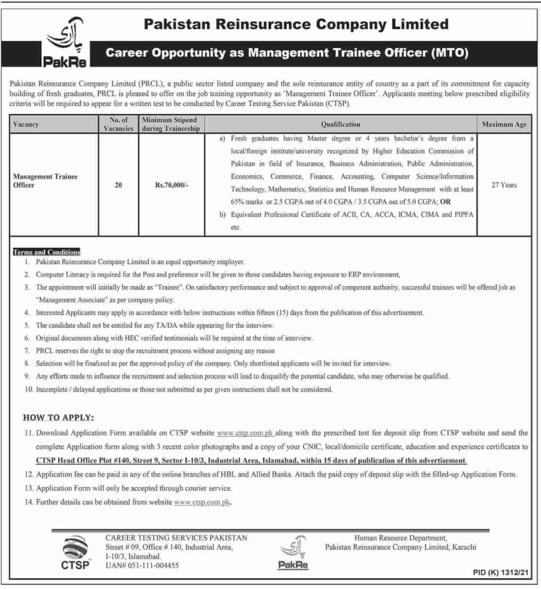 SubnetJ's tweet photo. Pakistan Reinsurance Company Limited PRCL Jobs 2021
Subscribe our You Tube channel
https://t.co/pxIJbxbmGn
Thanks
#govtjob #latest #new #advertisement #latestnews #latestjobs #newjobs #pakjobstime #pakjobs #jobstime #pakistanjobs #job #employment #jobs #pakjobstoday #newjobs https://t.co/Inx9tIOQxM