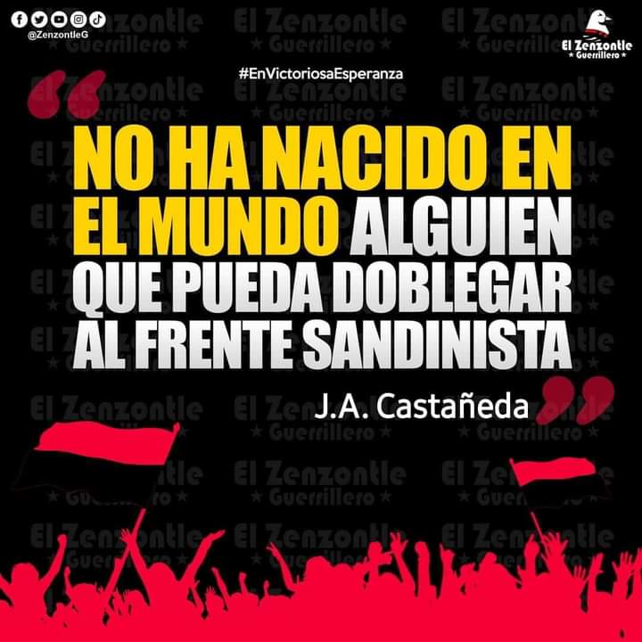 L@s hij@s de Sandino  no nos vendemos, ni nos rendimos !JAMÁS!
La soberanía se defiende con valores y dignidad.
!OEA #Nicaragua ya decidio!