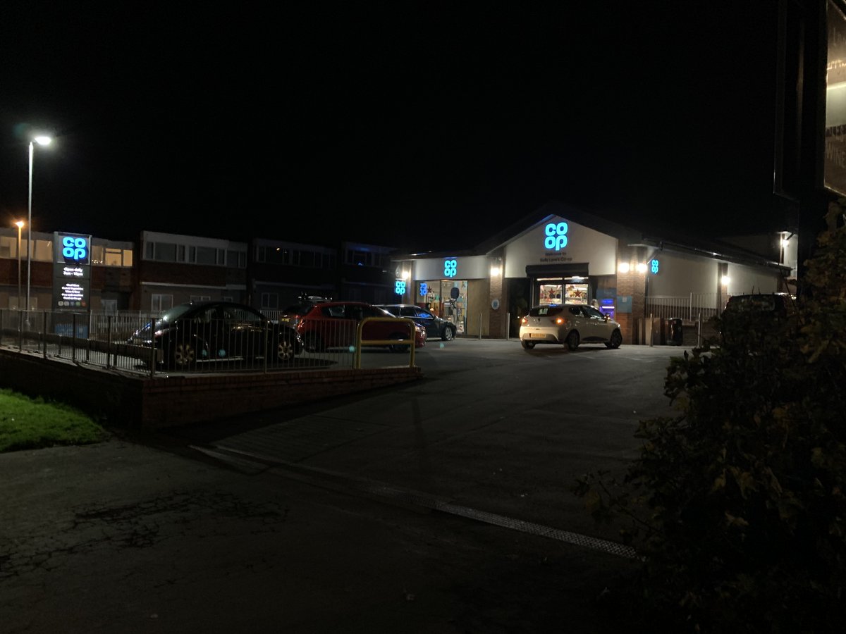 due_work's tweet photo. @Steve_Murrells @coopukcolleague @coopuk If that's the case, do you really need 5 Co-Op signs to be visible from the front of your store? They may be low energy, I'm guessing they are, but every little helps, Right? Surely 1 would be enough (oh, and 6th sign is around the corner!) https://t.co/60M1RtCUG3