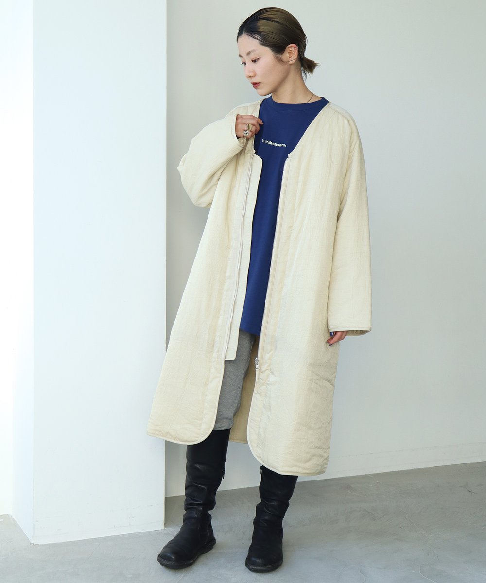 note_et_silence's tweet photo. 【 PICK UP 】
#nitca
もうすぐ入荷!
リバーシブル仕立てのキルティングアウター。
表はキルティング。
裏はプレーン。
その日の気分でどちらも楽しめる優秀アウターです。
https://t.co/8X4hWovip7 https://t.co/rZhIktQIoE