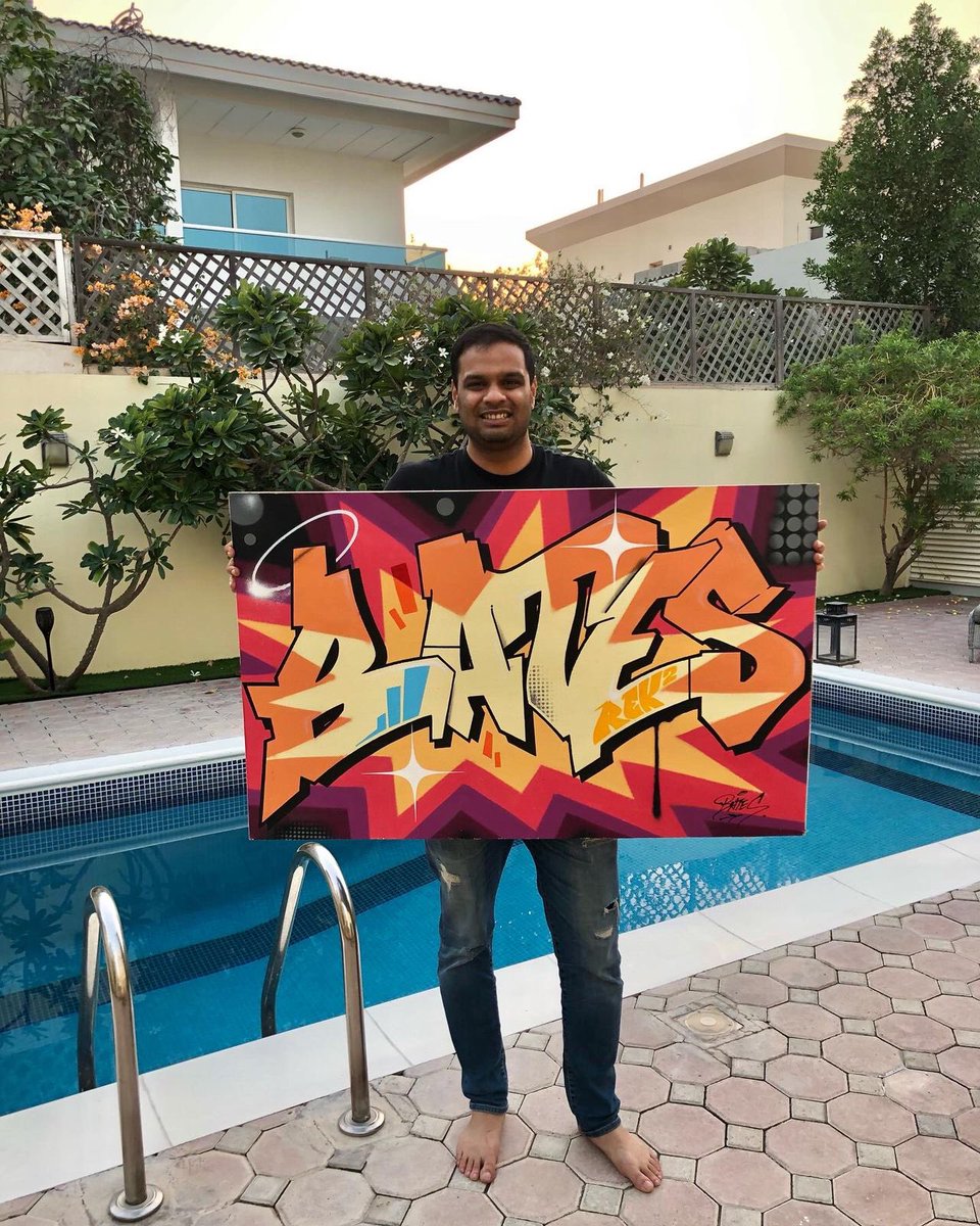Another happy customer! #Dubai #Back2BackCrew #Bates #GreatBates #Artcollector