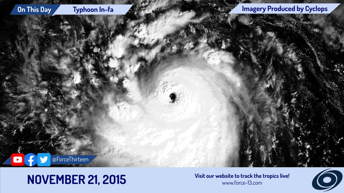 CycloneHistory's tweet photo. #OTD in 2015, #TyphoonInFa was peaking as a ferocious category 4 typhoon out to sea. Fortunately, it stayed away from land and caused little to no damage. https://t.co/FNOtljIo3m