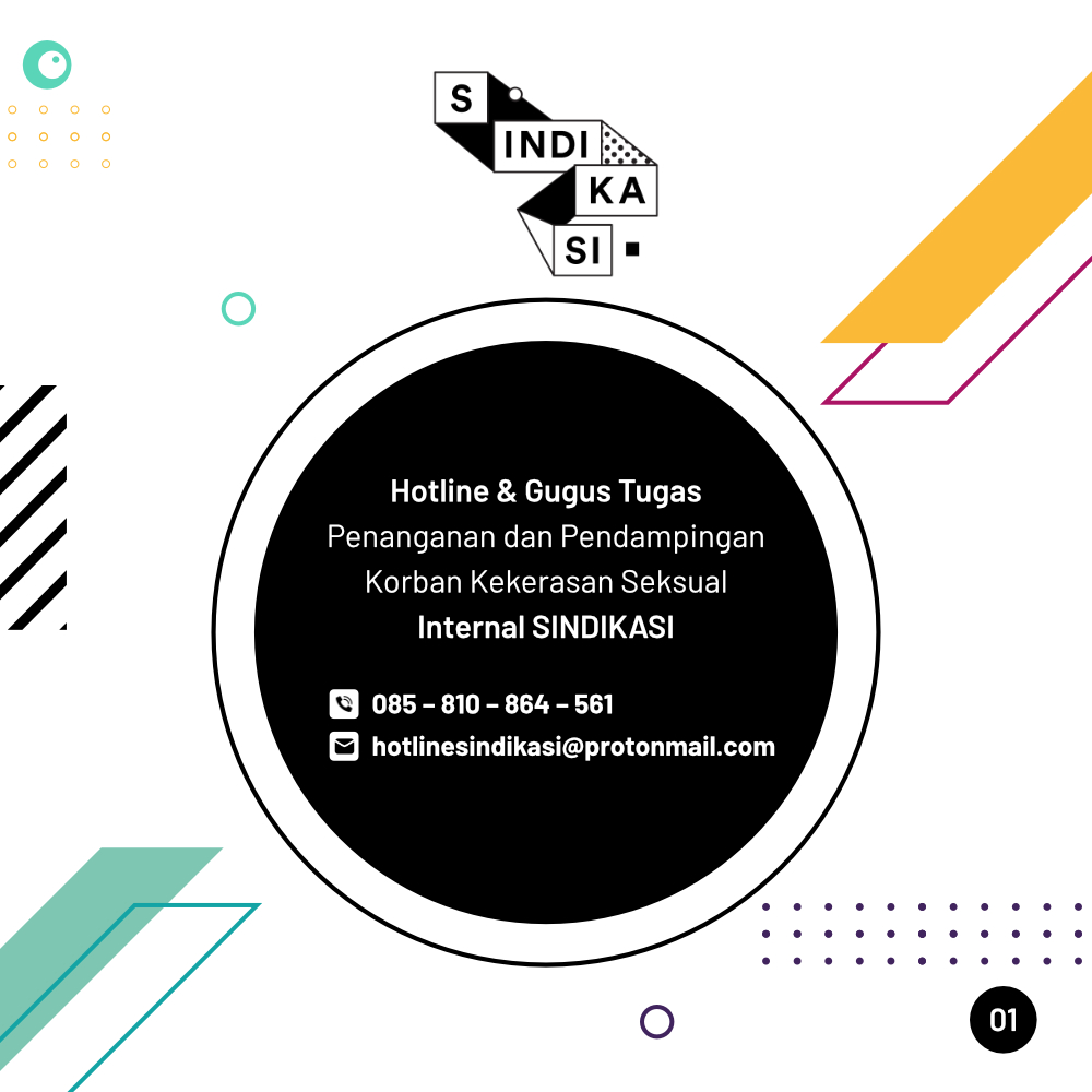 SINDIKASI_'s tweet photo. Ini adalah nomor hotline dan kontak Satuan Gugus Tugas Penanganan dan Pendampingan Korban Kekerasan Seksual dari SINDIKASI.  #setopkekerasanseksual
#KitaSalingJaga #AmanBerserikat https://t.co/Dl0PGvuPGN