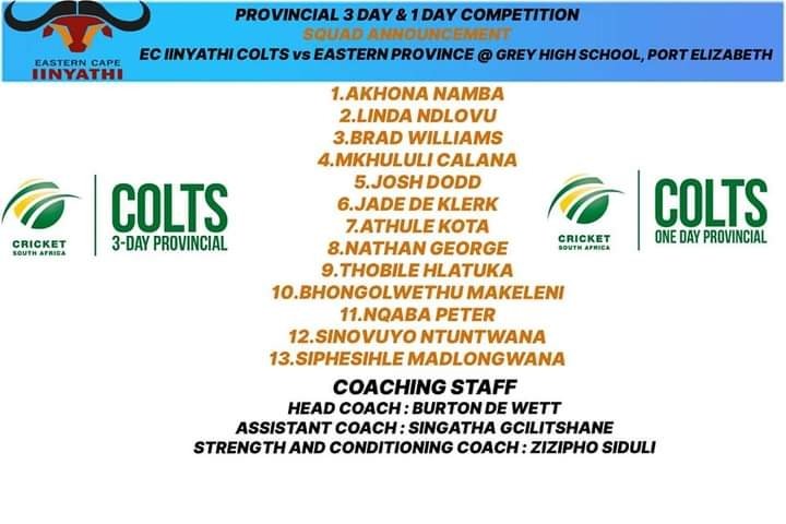 UfhForties's tweet photo. Your EC Iinyathi Colts squad vs Eastern Province π¨
Congratulations and good luck to all our UFH Forties and Academy boys named in the team πͺπ½π
#ColtsWeek
#easterncapeiinyathi π
#ufhcricket
πΈ via @IinyathiCricket Facebook https://t.co/8Xg50GCdiZ