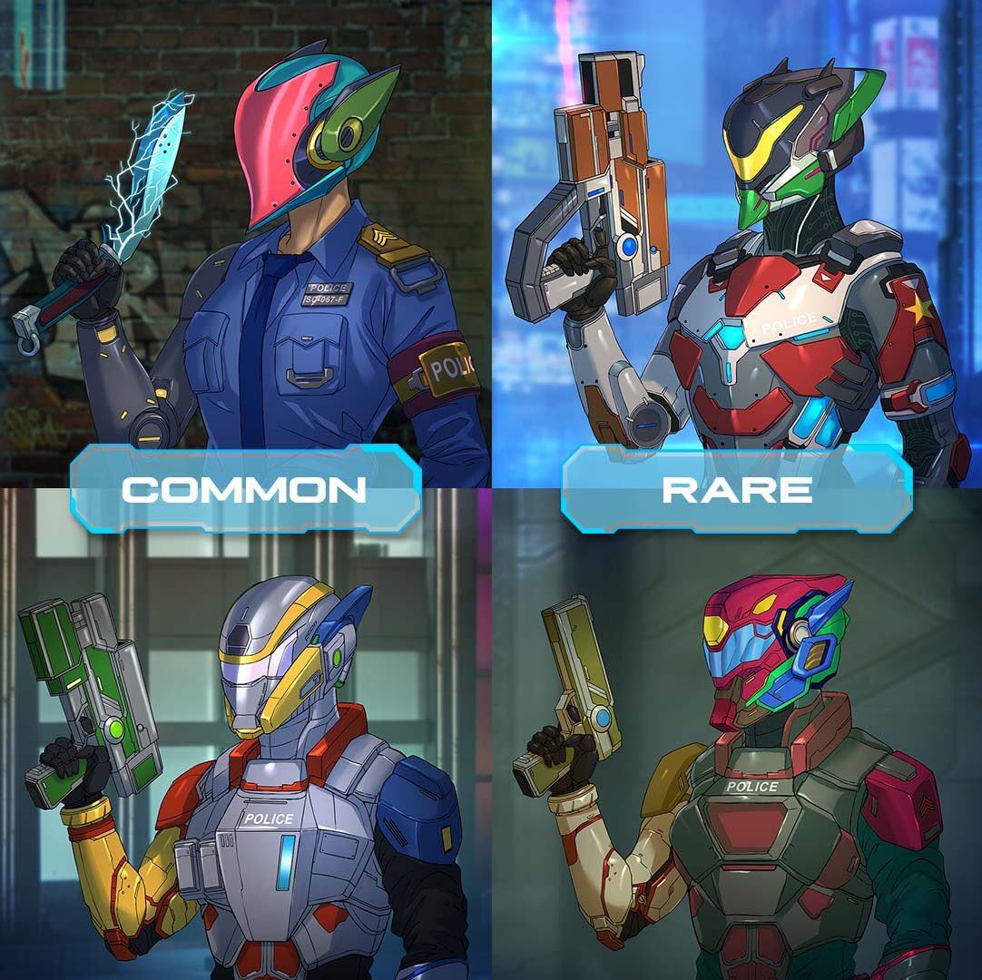 soulcops's tweet photo. Here are our common and rares! Also, did you guys know that our NFT artworks are made by Caravan Studio? 

We also got artists who previously worked on Marvel and DC comics on our team 🚓🔥

#soulcops #nftcommunity #opensea #nft https://t.co/DHznU0E9au
