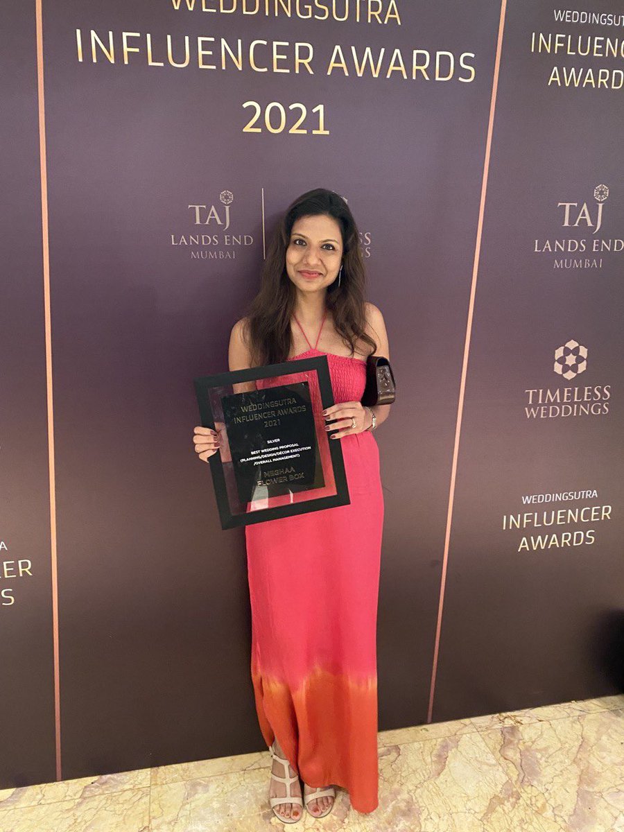 meghaaflowerbox's tweet photo. Silver at The Wedding Sutra Influencer Awards

This award is a result of your continuous support, love and faith in my work. 
Thank you ❤️

#meghaamodi #weddingsurtrainfluencerawards #wsia2021 #wsia #weddingsutra https://t.co/GKKBeKj1qz